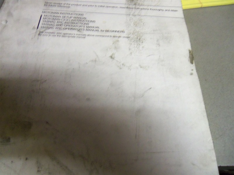 Yaskawa Yasnac XRC Instruction Manual RE-CTO-A203 #205 *FREE SHIPPING*