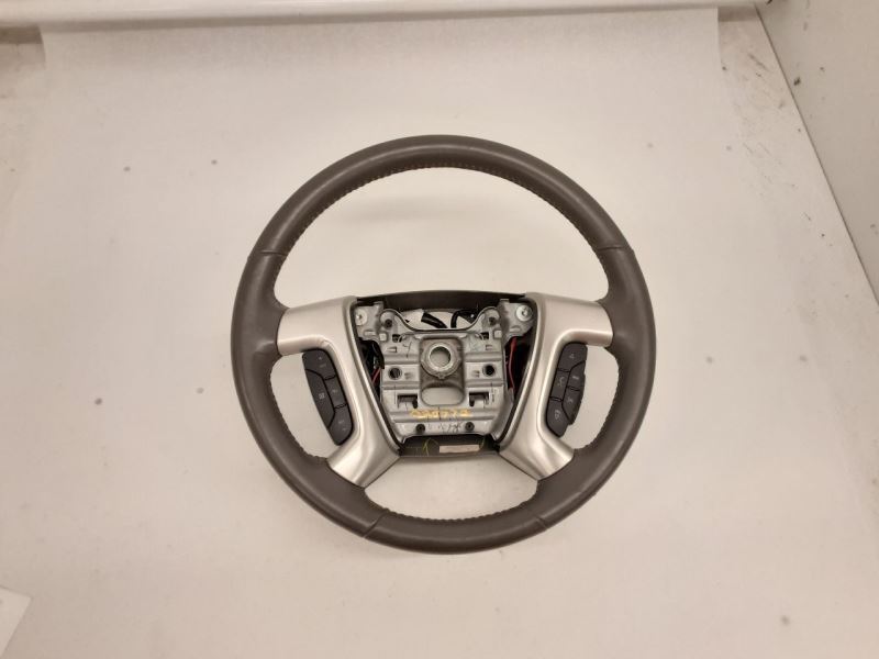 13-16 GMC ACADIA Leather Steering Wheel Non Heated Titanium Color SLT
