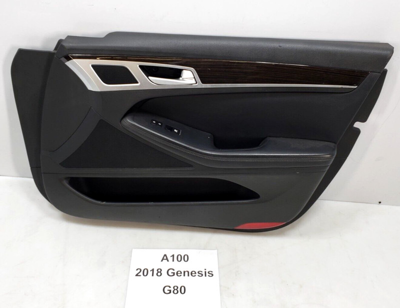 ✅17-20 OEM Hyundai Genesis G80 Front Right Passenger Side Door Panel Trim Black*