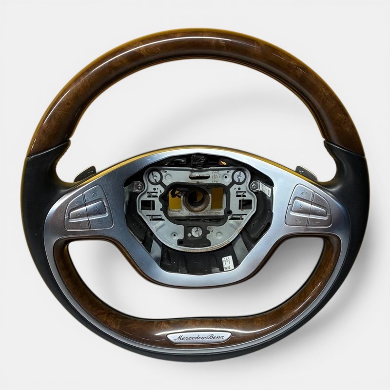 2014-2017 MERCEDES S550 W222 STEERING WHEEL LEATHER OEM A62599150E