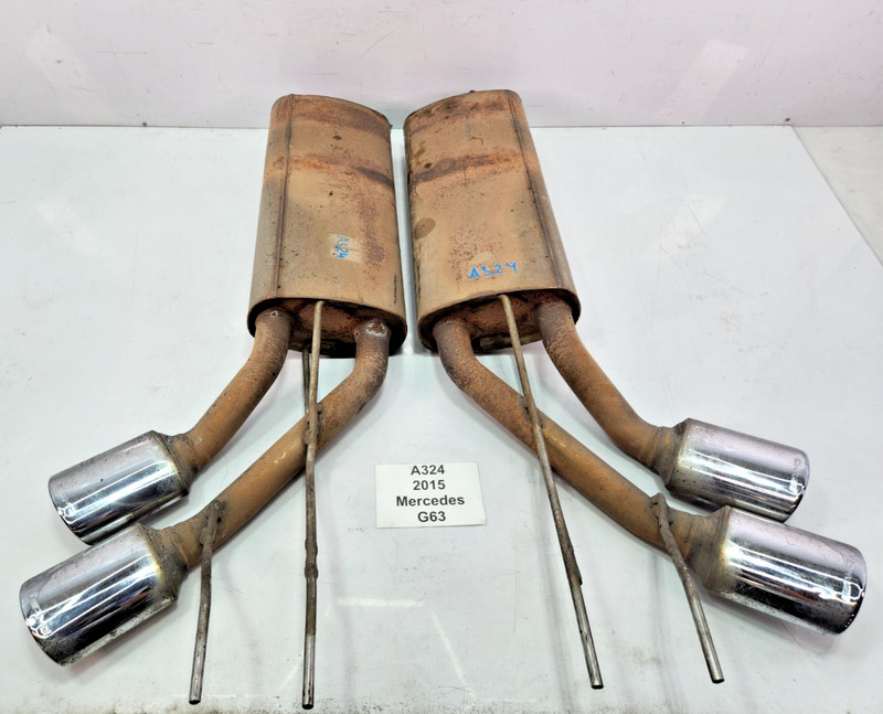 ✅ 13-18 OEM Mercedes W463 G63 AMG Rear Left Right Exhaust Silencer Muffler SET