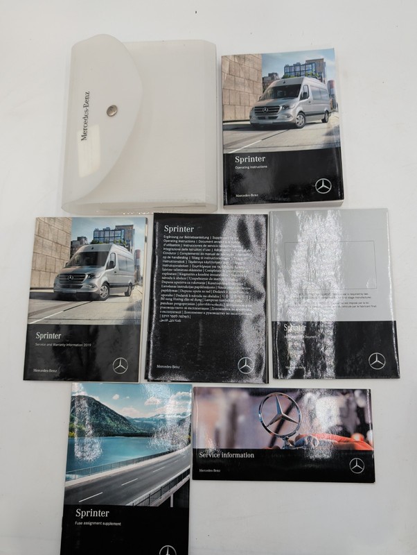 2019 Mercedes SPRINTER Owners Manual SET GUIDE 19 1500 2500 3500 GAS DIESEL CASE