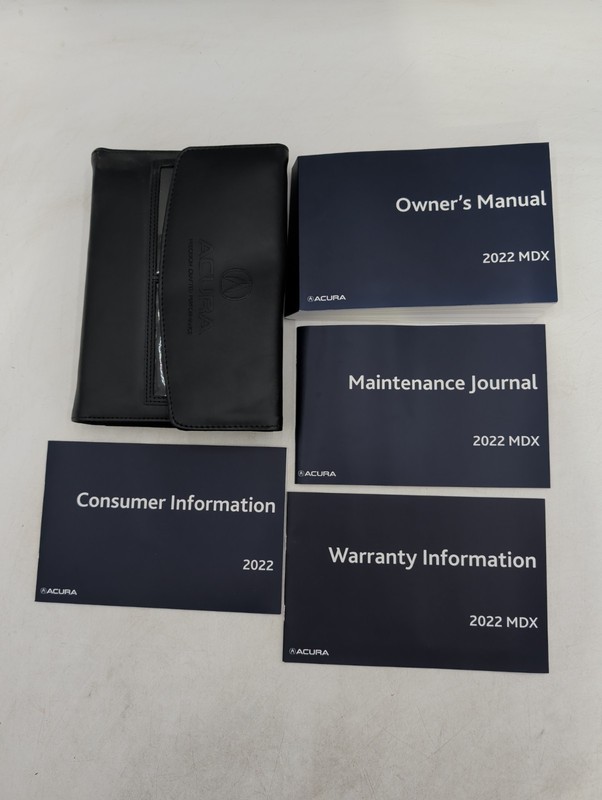 2022 Acura MDX Owners Manual, Warranty With Case
