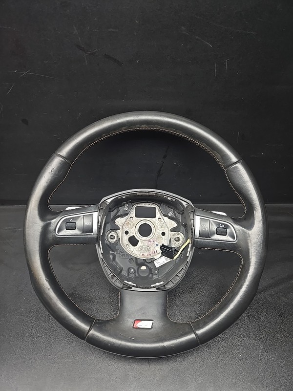 2008 2009 2010 2011 2012 AUDI S5 3 SPOKE BLACK LEATHER SPORT STEERING WHEEL OEM