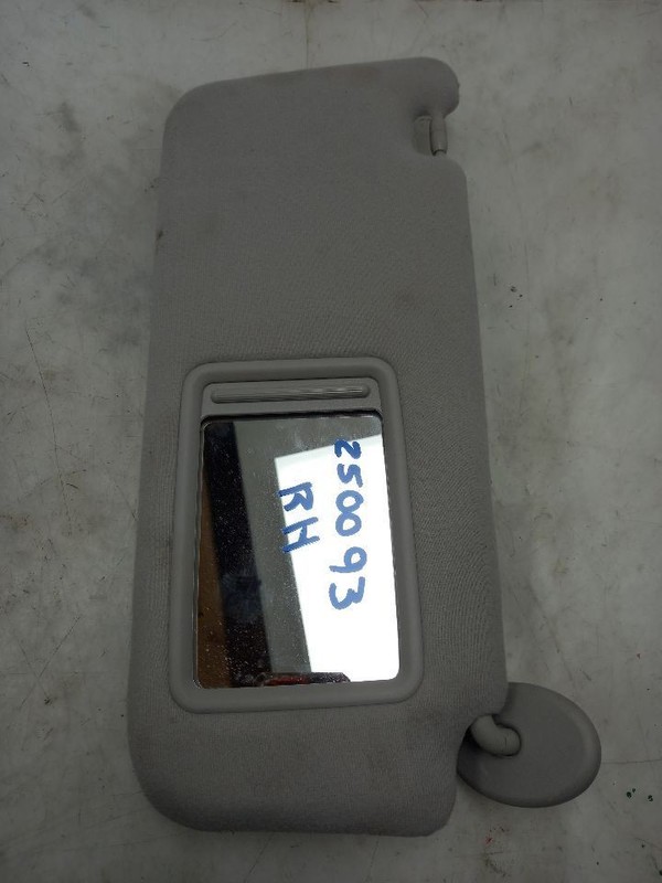 10-16 TOYOTA VENZA LE PASSENGER RIGHT SUN VISOR GRAY-FA12