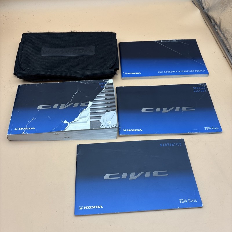 2014 Honda Civic Owners Manual LX, HF, EX, EX-L, and EX-L Navi With Case