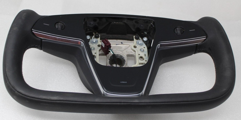 2021-2025 Tesla Model S X Yoke Type Steering Wheel Factory OEM 1965131-00-A