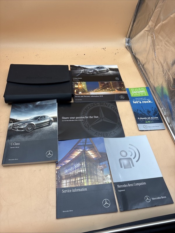 2018 Mercedes Benz C Class Sedan Owners Manual Warranty service info with case
