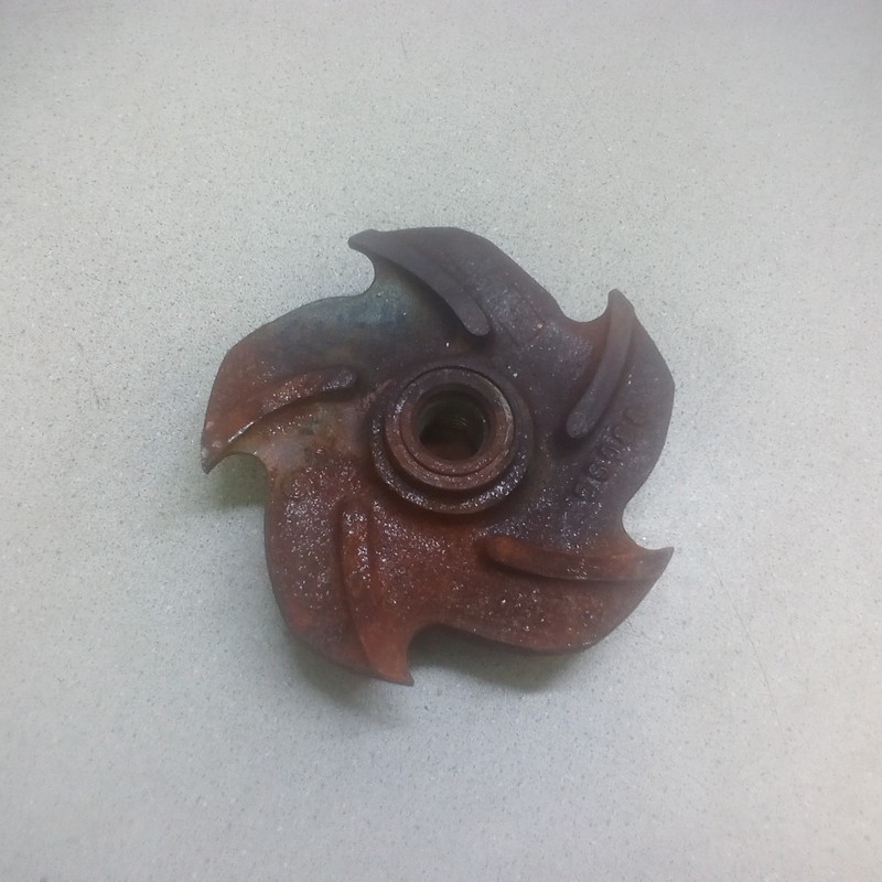 Goulds 3196STi 1x1.5-6ANSI Impeller, 6" DIA, No. 56088 - As Is, Rust