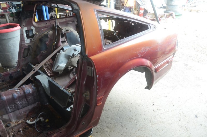 84-85 Nissan 300ZX 2+0 Red Driver Left Rear Quarter Panel Cut Assembly