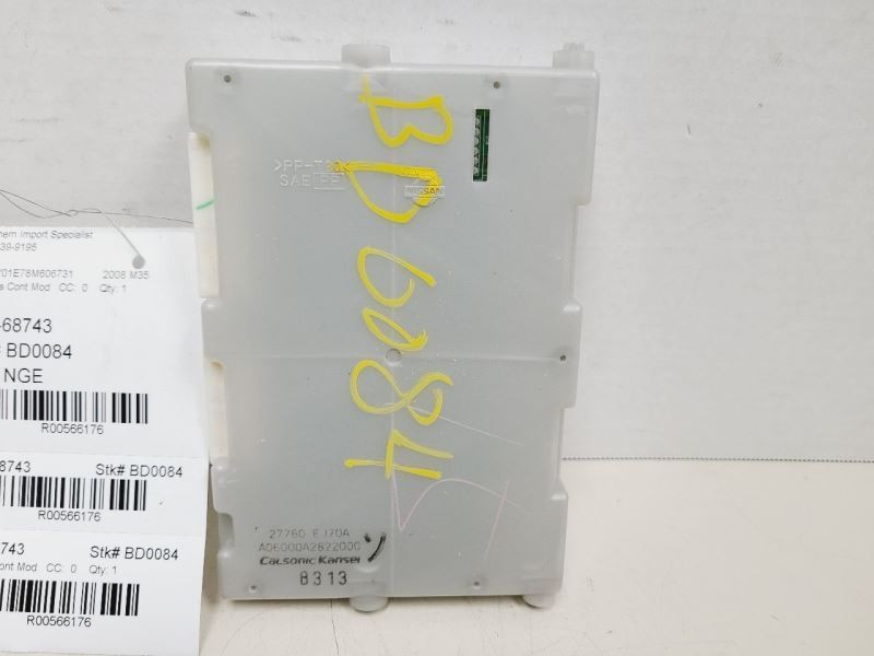 Chassis ECM Temperature Behind Radio Fits 08 INFINITI M35 566176