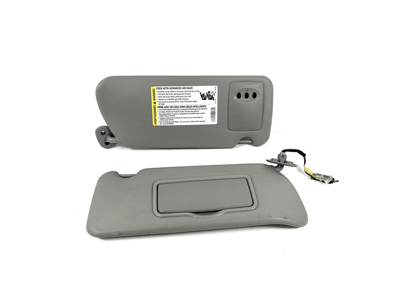 2003-2007 Cadillac CTS Left Right Sun Visors With Garage Door Opener Gray OEM