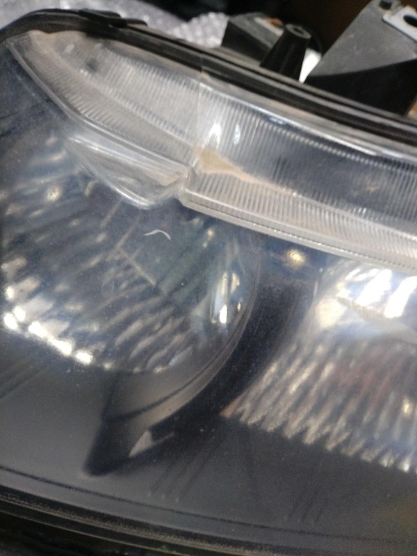 2007 Honda Civic Left Headlight Assembly Red Used Heavy Scratches Scuffs