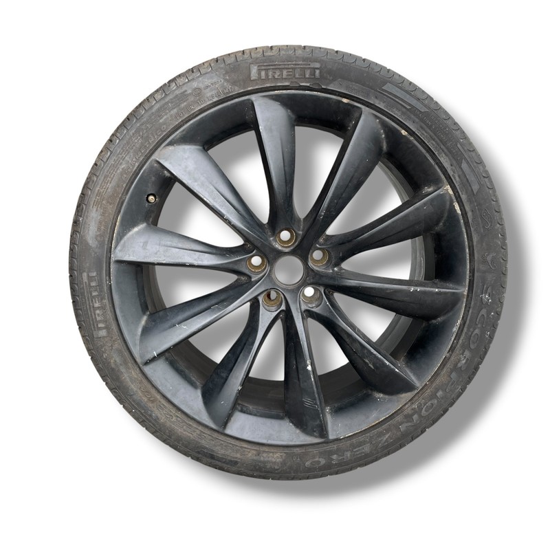 2016-2021 Tesla Model X Rear 22x10J Turbine Alloy Wheel Rim OEM