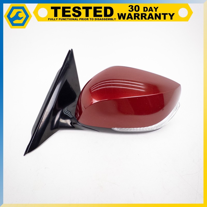 14-24 INFINITI Q50 LEFT DRIVER SIDE REAR VIEW DOOR MIRROR RED OEM