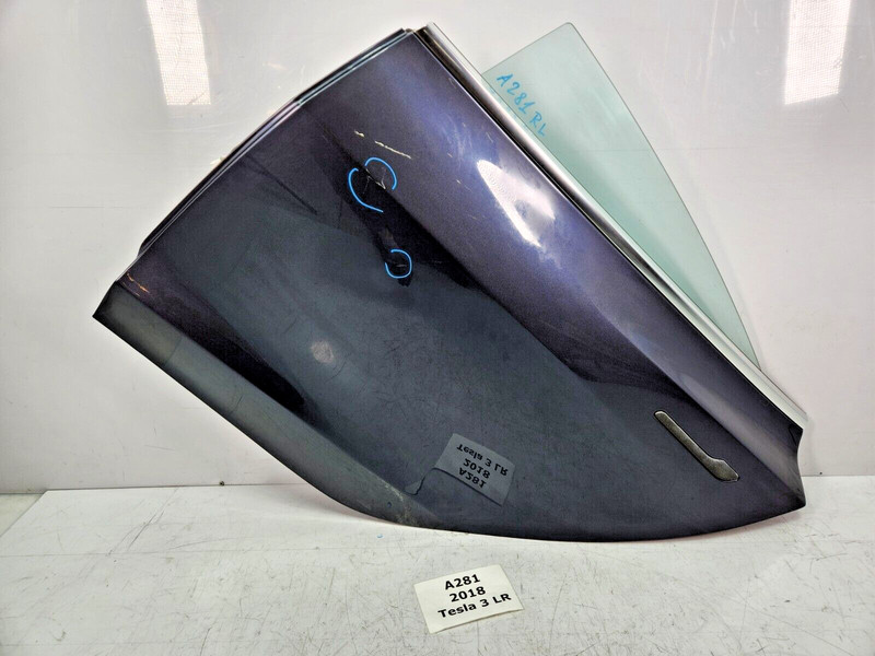✅ 2017-2020 OEM Tesla Model 3 Rear Left Driver Door Shell Panel Gray COMPLETE *