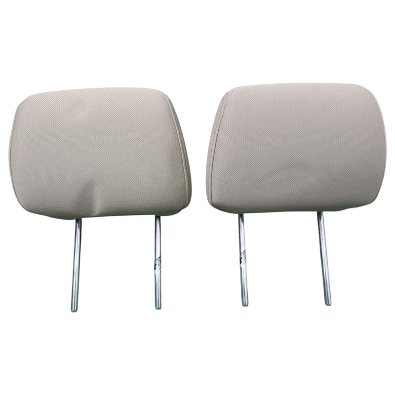 09-14 F150 F-150 Beige Cloth Front Pair Left Right Headrest Head Tan Fabric OEM