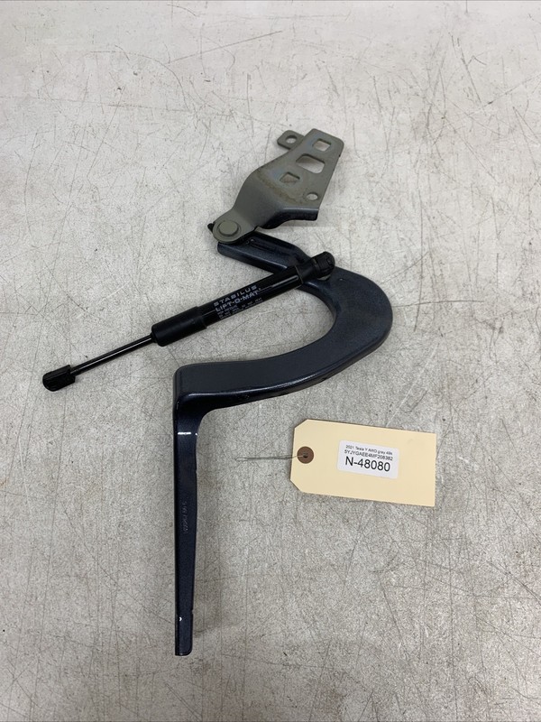 20-24 Tesla Y Front LH Hood Bonnet Hinge w/ Shock Strut 1496267-00-C 48080 B82