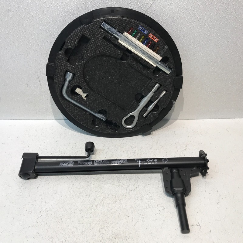 00-06 Mercedes W220 S500 Emergency Spare Tire Jack Tool Kit OEM A2205800005