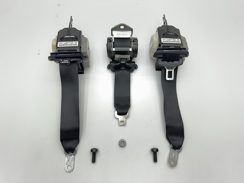 2008-2013 BMW 328i 335i M3 E90 Rear Seat Belt Retractor Assembly Set Black OEM