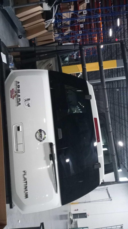 Used Deck Lid fits: 2011 Nissan Armada w/power lift w/rear view camera Grade A