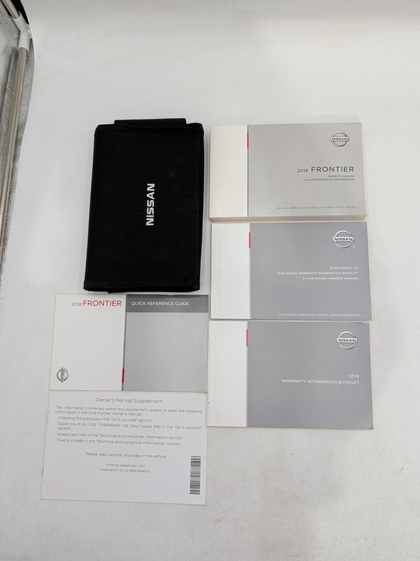 2018 Nissan Frontier Owner's Manual S, SV, Desert Runner, Pro-4X Free Shipping