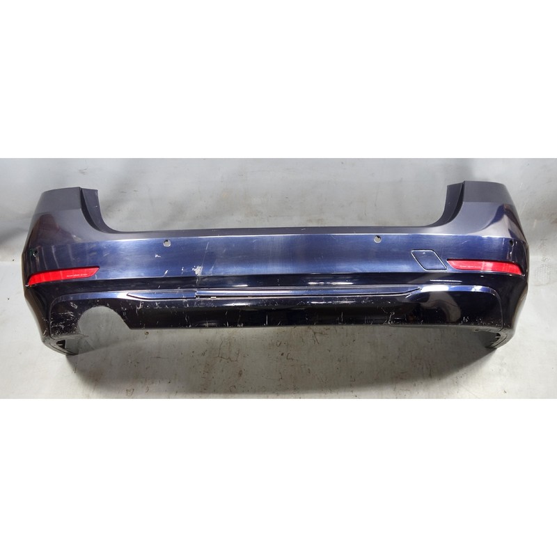 Damaged 2014-2015 BMW F31 328dX Touring Rear PDC Sport Bumper Cover Trim Blue OE