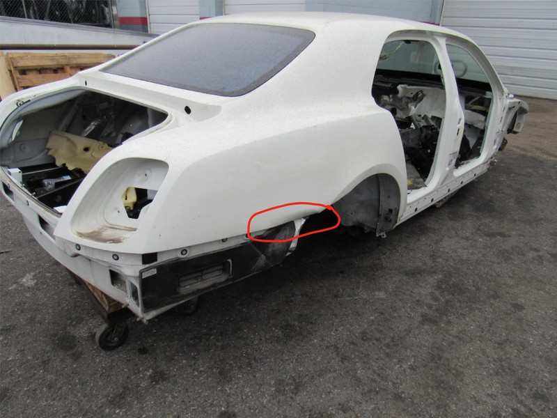 10-20 Bentley Mulsanne 2012 Rear Right Quarter Body Rail Frame Panel Cut ;Y2