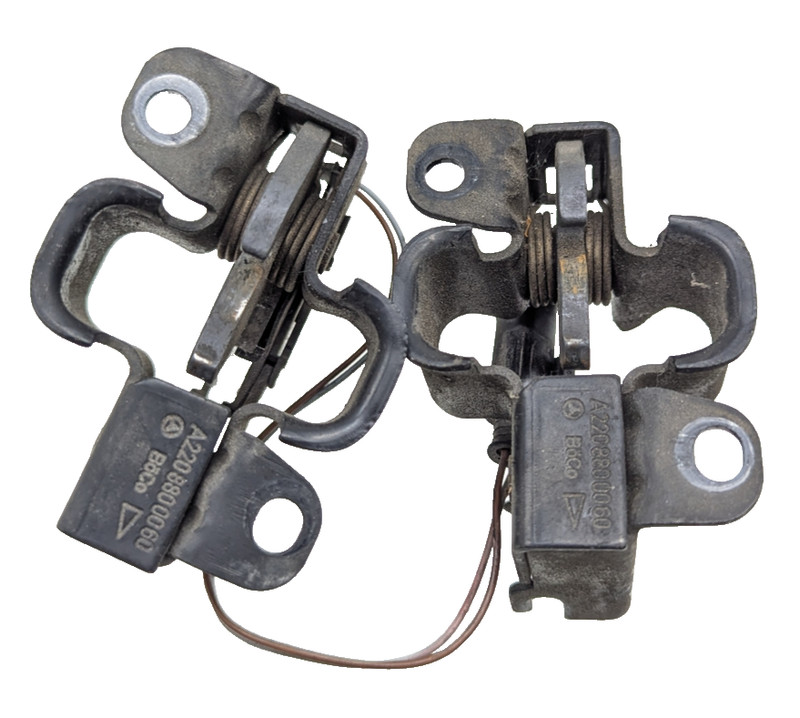 00-06 Mercedes W215 CL600 S500 Right & Left Engine Hood Lock Latch Set of 2 OEM