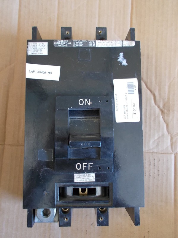 Suare D LAP-36400-MB 3-Pole 400A 60V Type LAL CIrcuit Breaker *FREE SHIPPING*