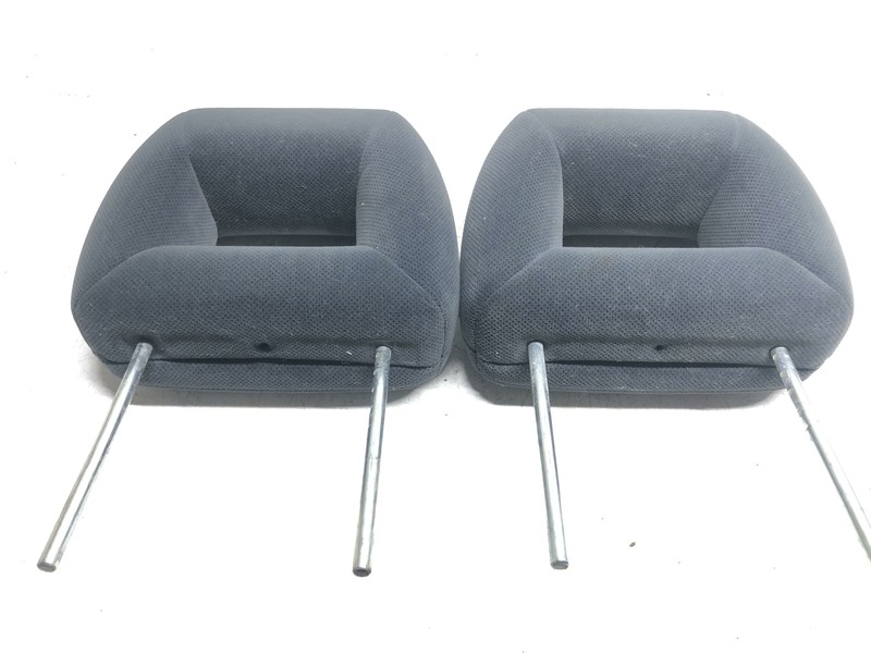 2001-2005 Honda Civic Coupe Driver Passenger Front Headrest Black Cloth Set Oem