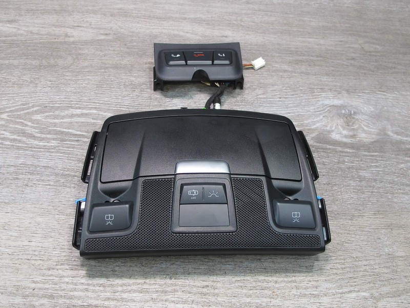 12-20 MERCEDES R172 SLK SLC OVERHEAD DOME LIGHT LAMP CONSOLE W/ EMERGENCY PANEL
