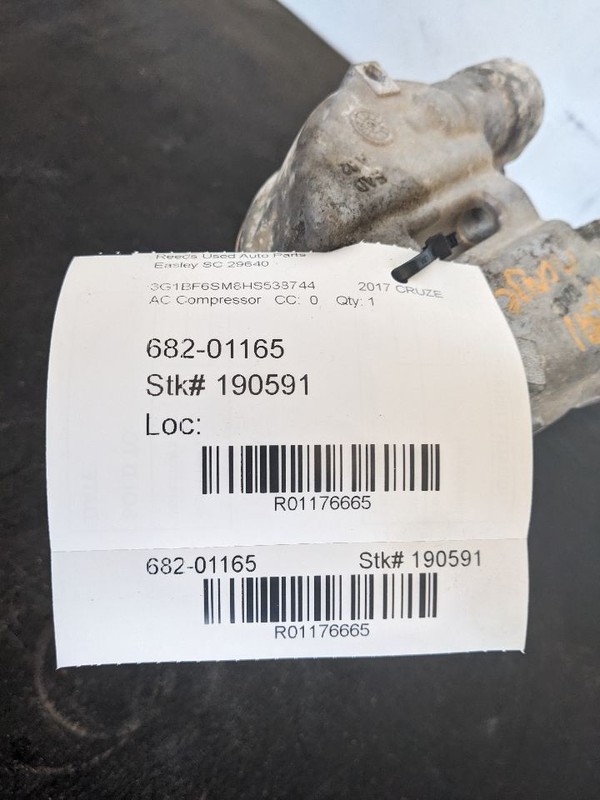 AC Compressor Fits 16-18 CRUZE 1176665