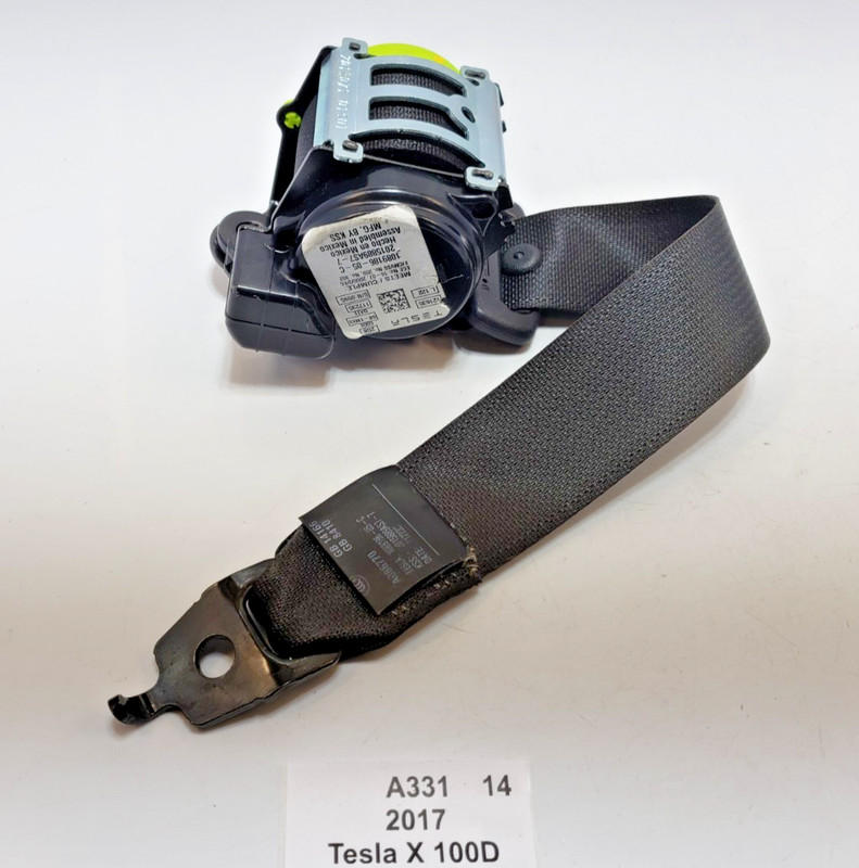✅ 16-20 OEM Tesla Model X Rear Left Driver 2nd Row Seat Belt Retractor