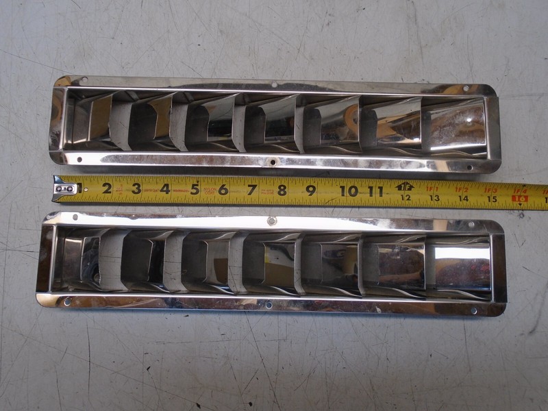 O2 Stainless Steel Louvered Vents 15"Set of 2