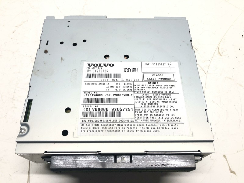 09-13 VOLVO S40 RADIO AM FM CD PLAYER RADIO STEREO RECEIVER FACTORY OEM 31285825