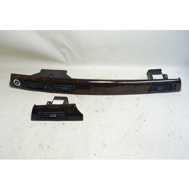 BMW E90 E91 3-Series 4dr Front Dashboard Strip Wood Trim Pair Walnut Root OEM