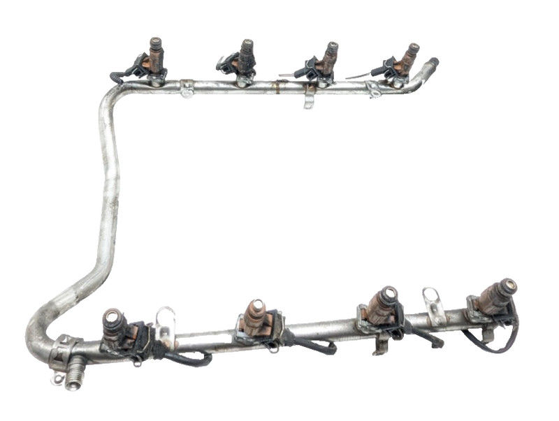 01-06 Mercedes R230 SL500 S500 E500 Fuel Injection Rail Line w/ Injectors OEM