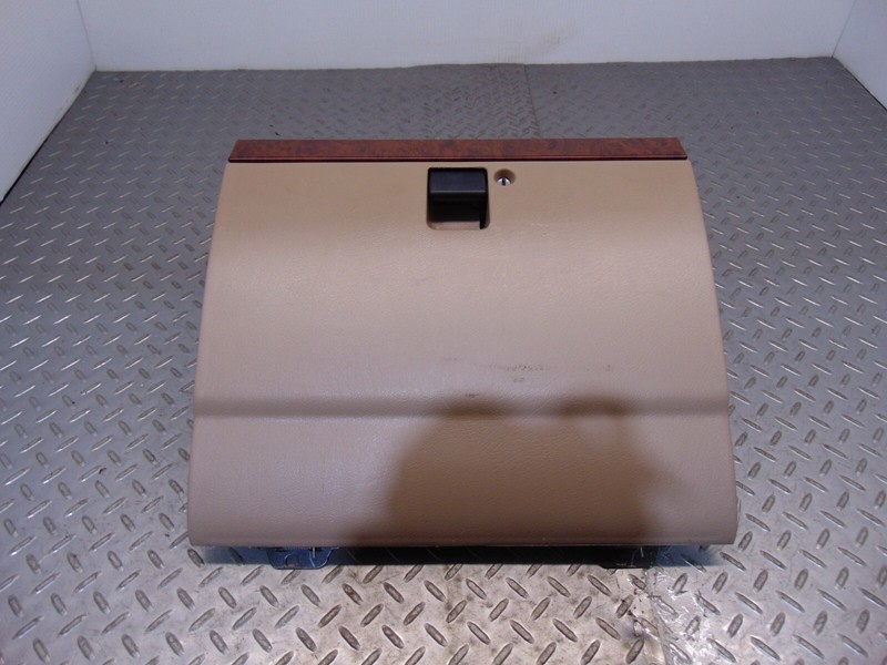 1998-2002 ISUZU TROOPER GLOVE BOX STORAGE COMPARTMENT TAN WOOD TRIM OEM