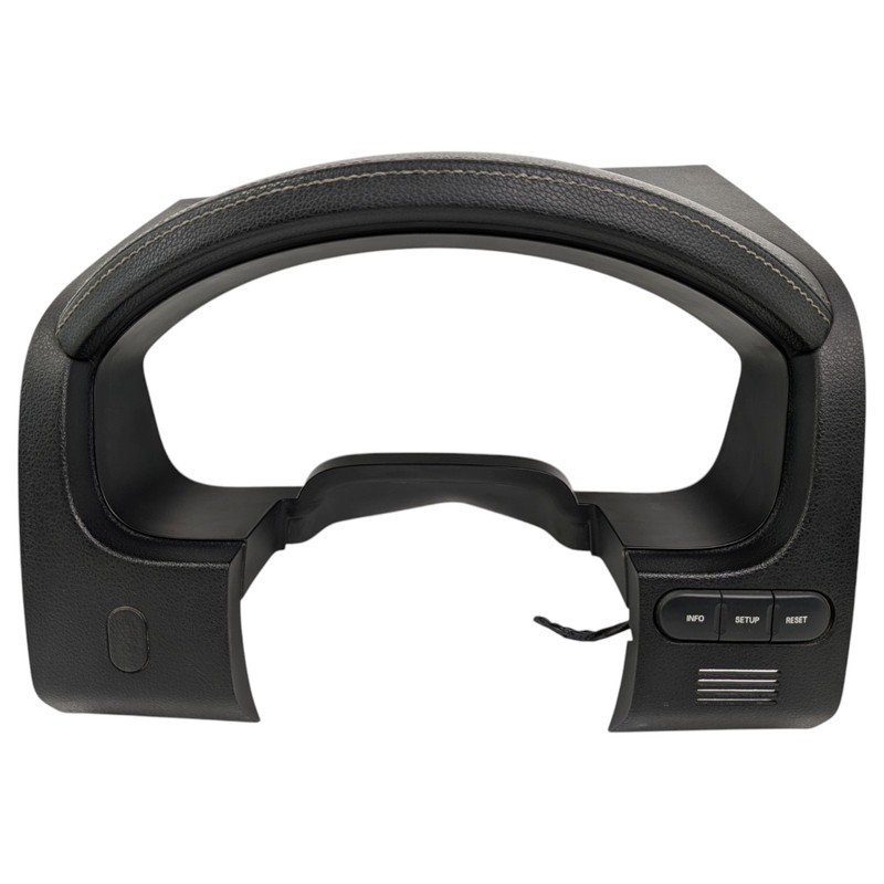 04-08 Ford F150 Lincoln Mark LT Black Leather Cluster Bezel Dash Trim Cover OEM