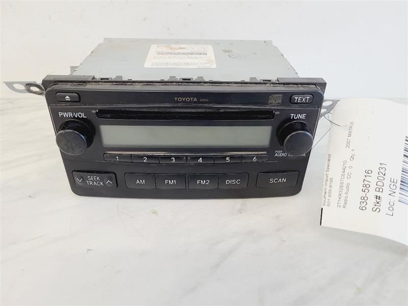 Audio Equipment Radio Receiver With CD ID 86120-02400 Fits 04-08 MATRIX 573783