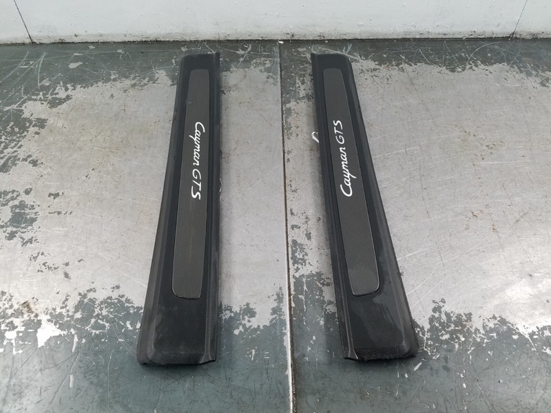 2022 Porsche Cayman GTS Carbon Illuminated Door Sill Scuff Plates #8065 i6