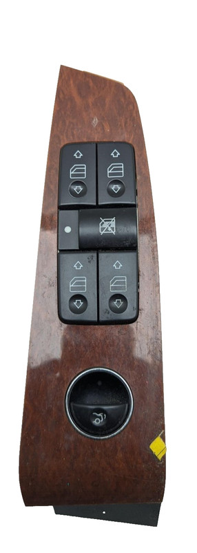 03-06 Mercedes W220 S430 S55 AMG Left Driver Side Master Window Switch Trim Wood