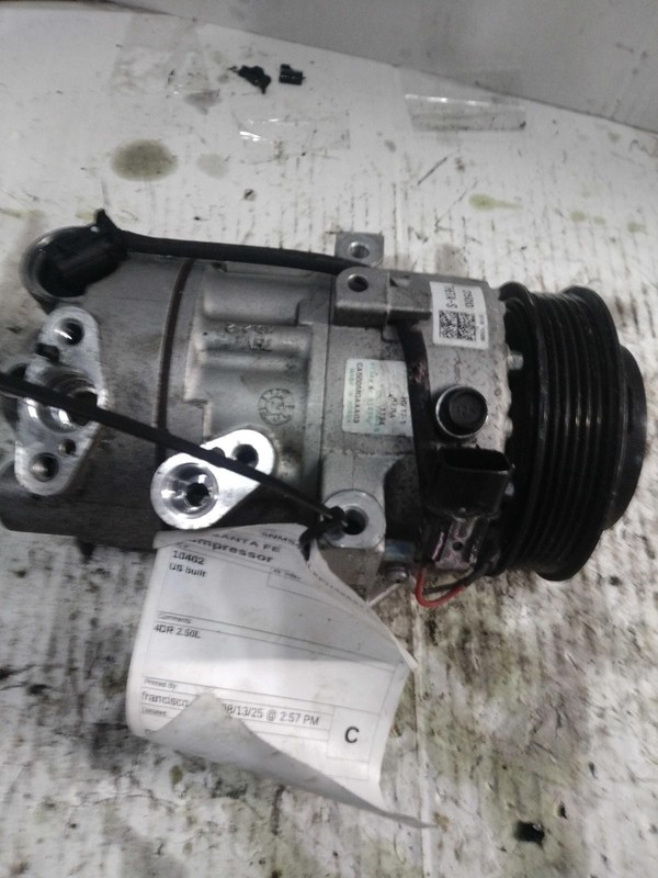 Used A/C Compressor fits: 2023 Hyundai Santa fe US built Grade A