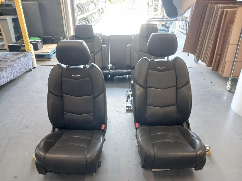 16-'20 CADILLAC ESCALADE ESV complete seat set black leather electric OEM
