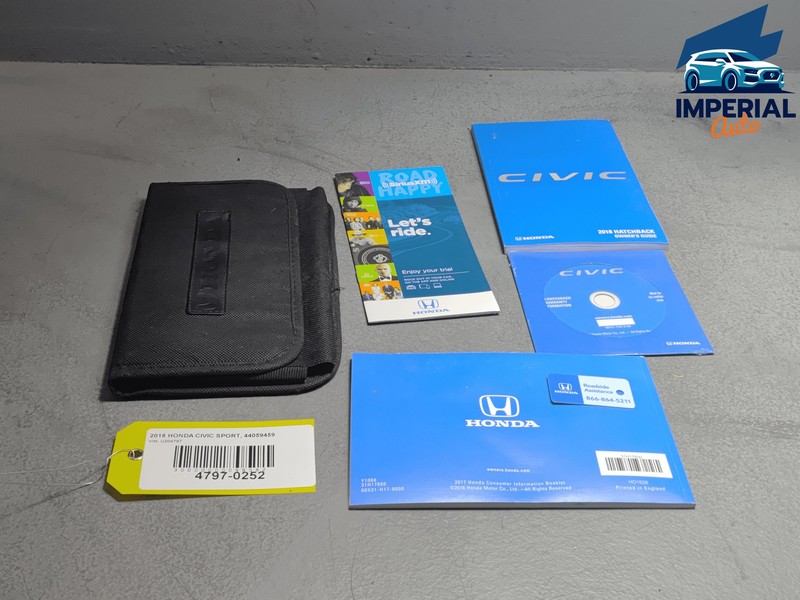 2018 Honda Civic User Manual Instructions w/ Disc in Case OEM