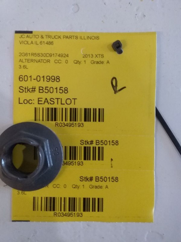 Alternator VIN 3 8th Digit Lfx 170 Amp Opt KW7 Fits 13-19 XTS 3495193