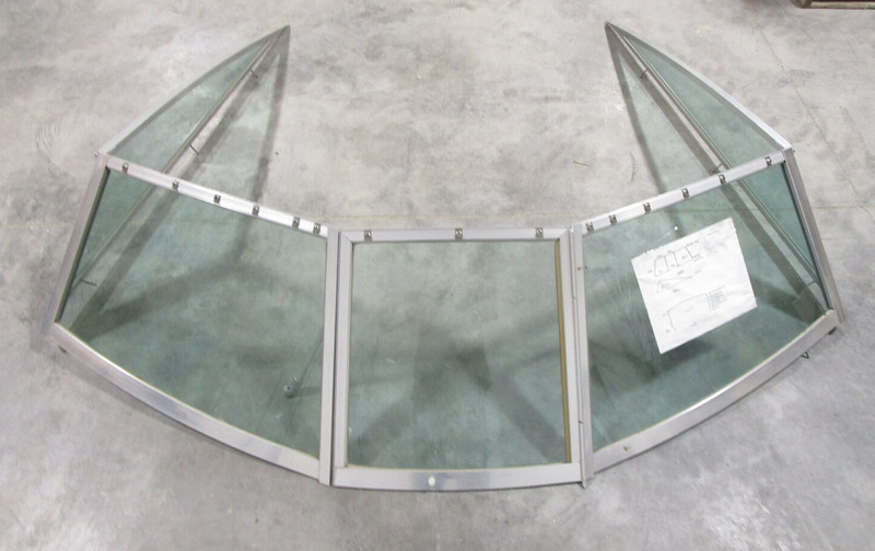 1973 Crestliner Crusader 17 FT Boat Windshield Window Walk Through 74 1/2" Wide