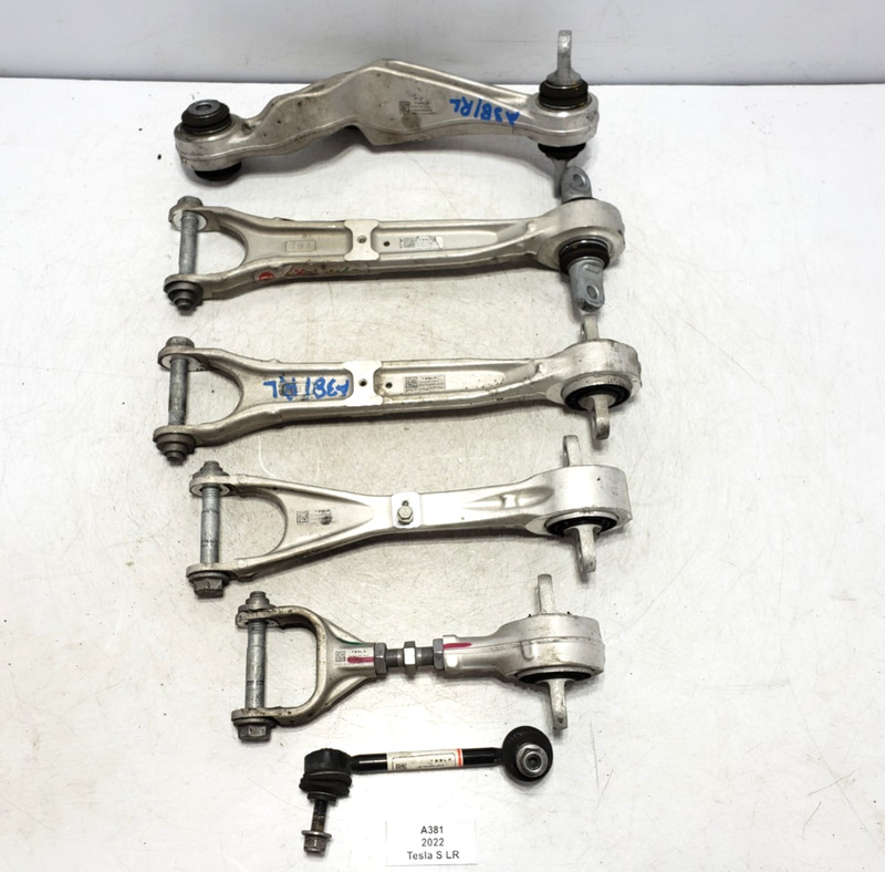 ✅21-23 OEM Tesla Model S X Rear Left Driver Side Lower Upper Control Arm SET 48k