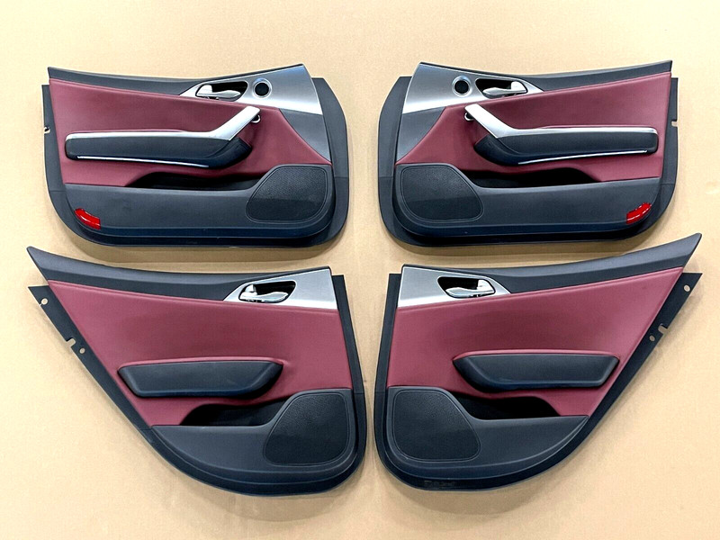 ⭐2018-2020 KIA STINGER GT INTERIOR DOOR TRIM PANEL CARD RED FULL SET OEM LOT2378